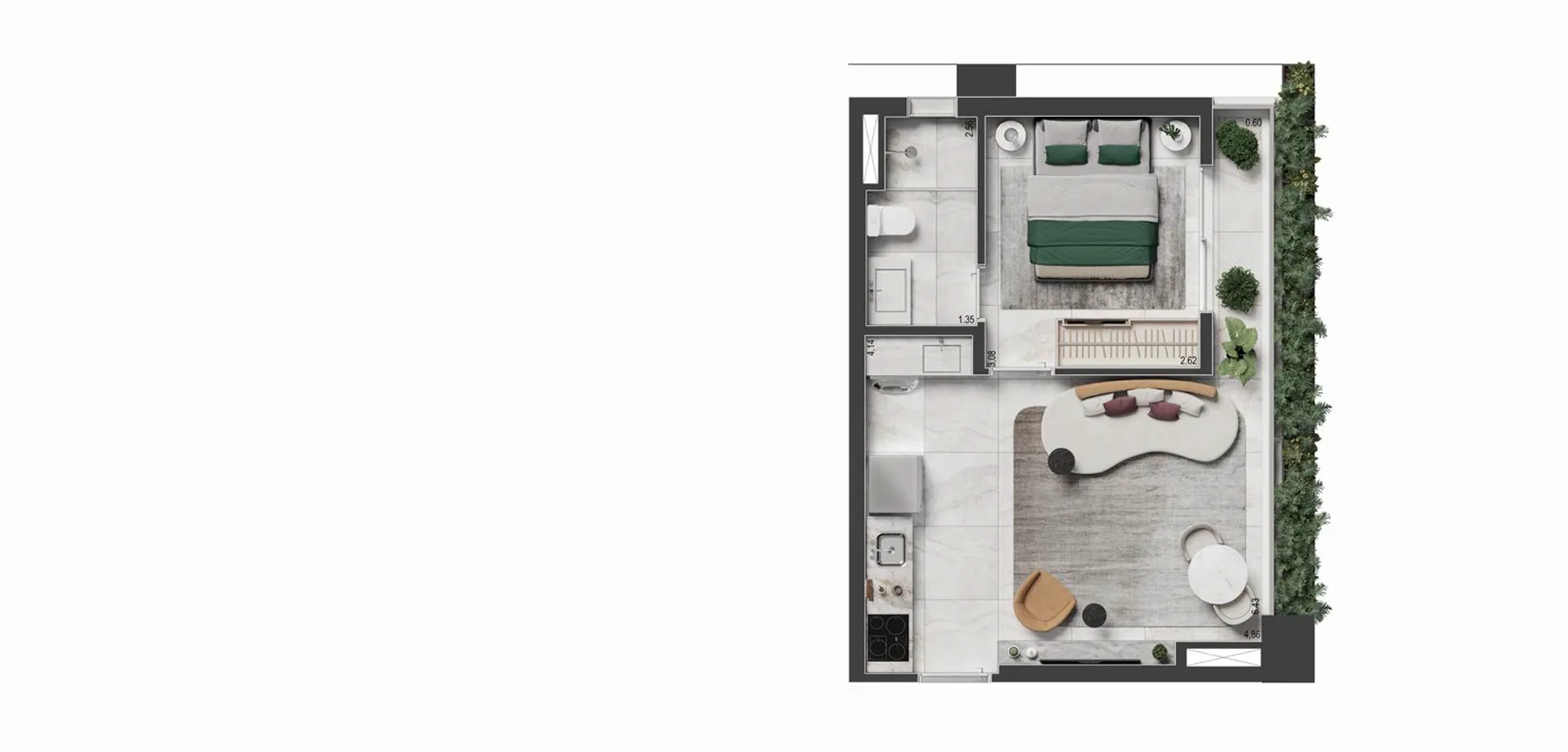 1 DORM. / 37 M²